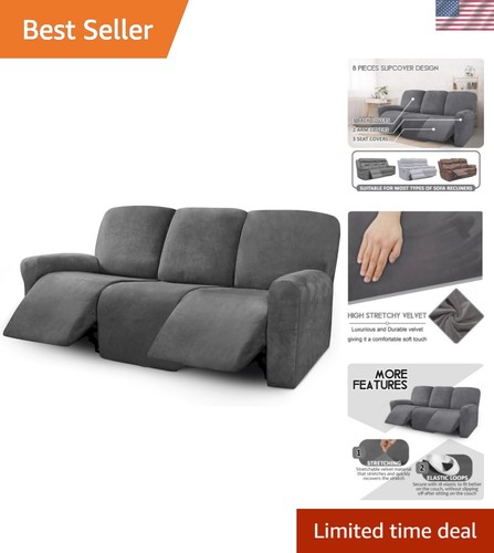 Velvet pieces recliner sofa - velvet,