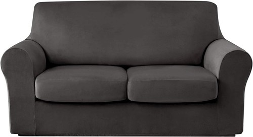 Stretch velvet loveseat - stretch, sofa