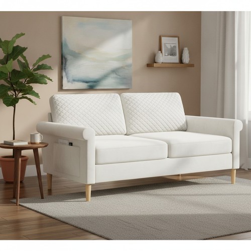 Velvet seater sofa - 2,
