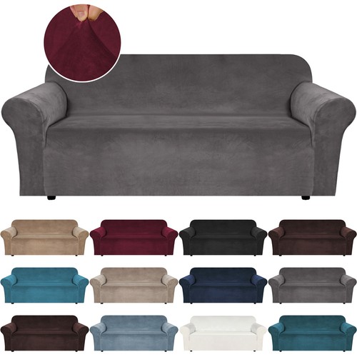 Velvet elastic stretch sofa - velvet,